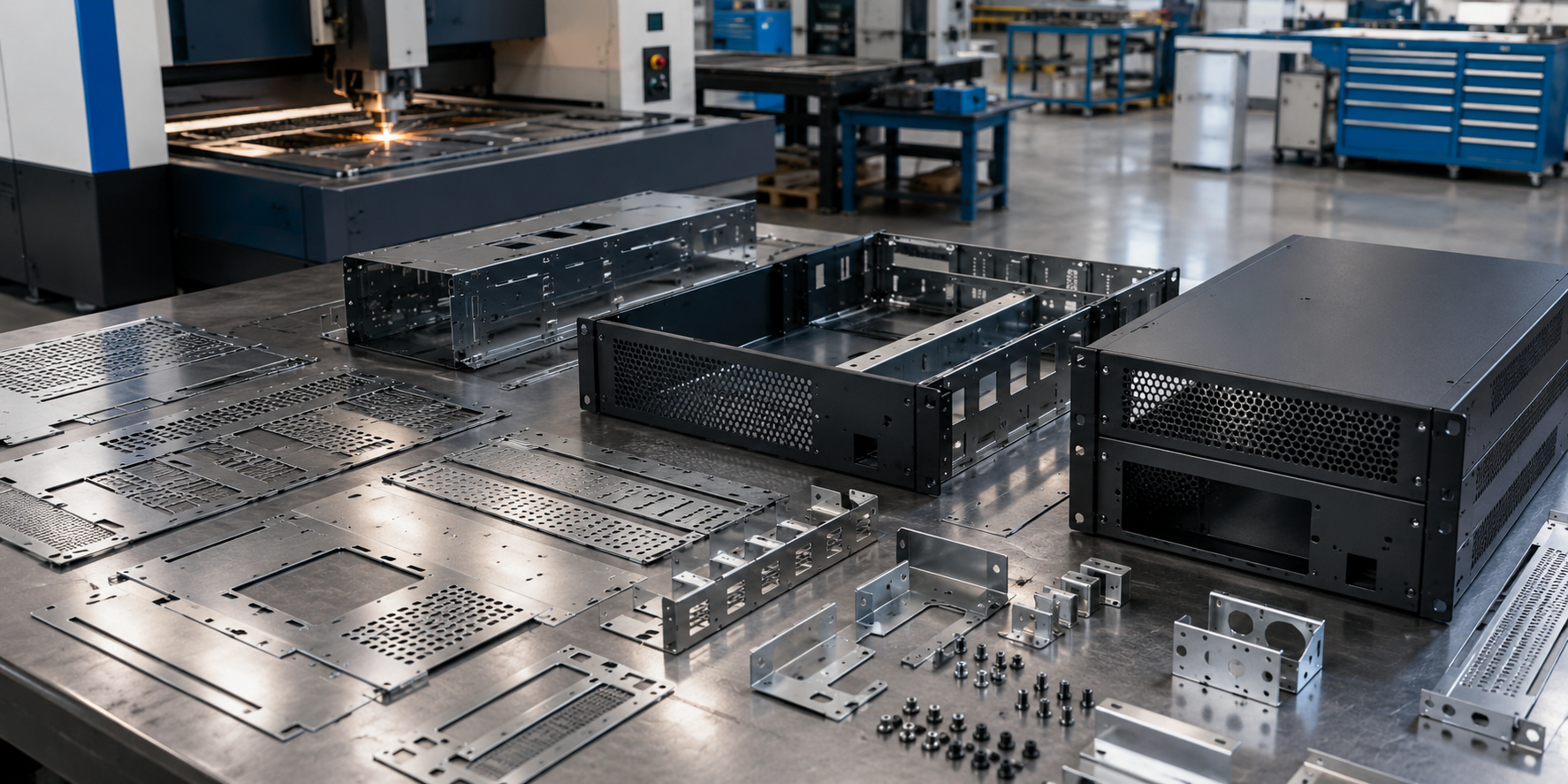 Complex Sheet Metal Fabrication for Server Rack Chassis